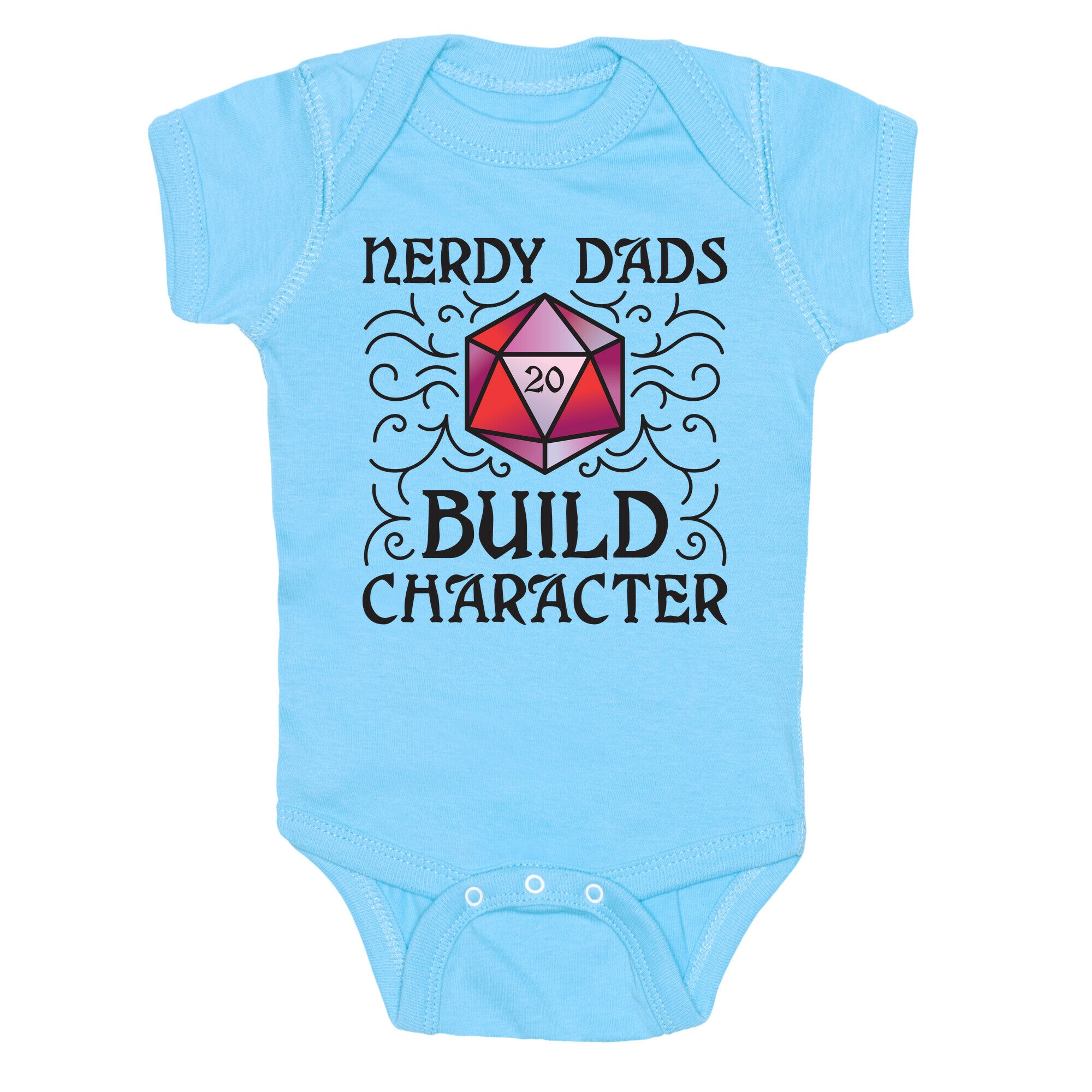 Nerdy Dads Build Character Baby One Piece